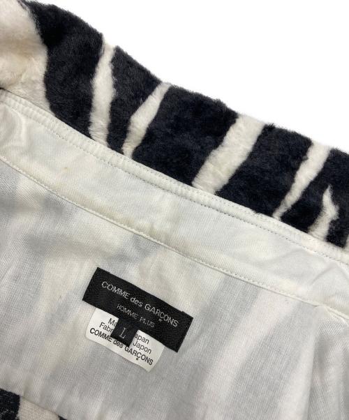 COMME des GARCONS HOMME（コムデギャルソン オム）COMME des GARCONS HOMME (コムデギャルソン オム) ゼブラファーシャツ ホワイト×ブラック サイズ:Lの古着・服飾アイテム