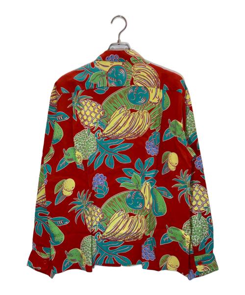 Sun Surf（サンサーフ）Sun Surf (サンサーフ) L/S RAYON ALOHA SHIRT TROPICAL FRUITS レッド サイズ:Lの古着・服飾アイテム
