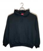 SUPREMEシュプリーム）の古着「satin applique hooded sweatshirt」｜ブラック