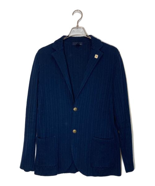 LARDINI（ラルディーニ）LARDINI (ラルディーニ) ニットジャケット ネイビー サイズ:Sの古着・服飾アイテム