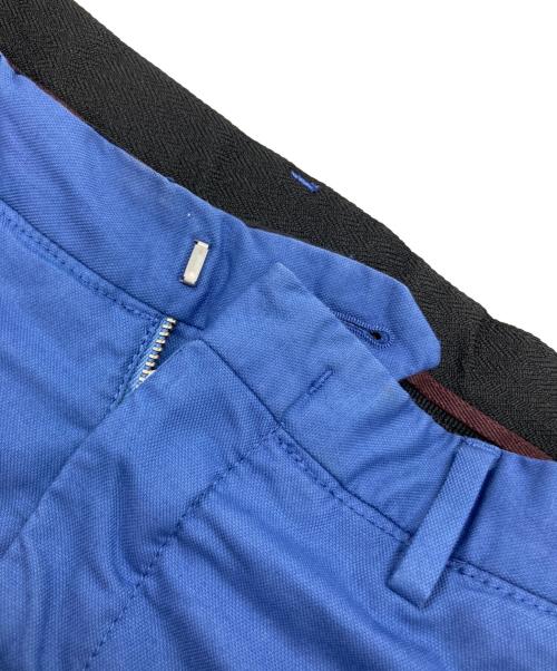 PT TORINO（ピーティートリノ）PT TORINO (ピーティートリノ) マイクロプリントサテンノープリーツパンツ ブルー サイズ:31の古着・服飾アイテム