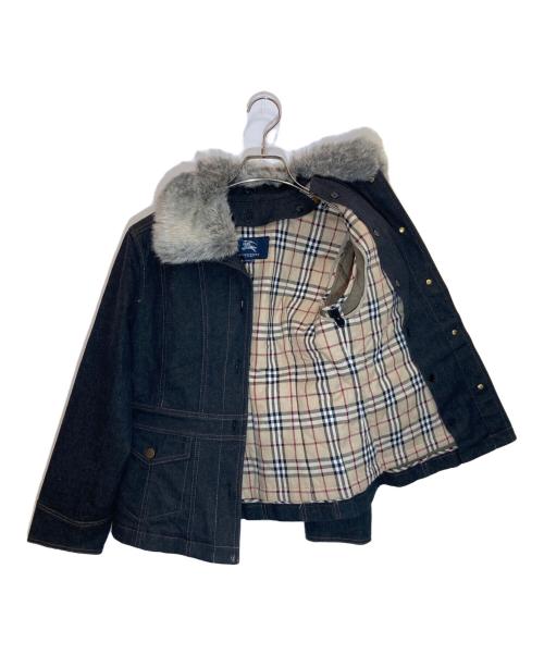 BURBERRY LONDON（バーバリーロンドン）BURBERRY LONDON (バーバリーロンドン) ノバチェックライナー付きデニムジャケット ブラック サイズ:SIZE 150Aの古着・服飾アイテム