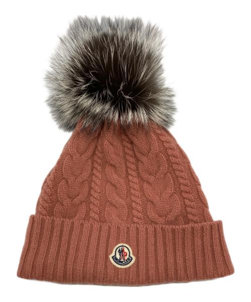 MONCLER（モンクレール）MONCLER (モンクレール) BERRETO ピンク×ブラウン サイズ:-の古着・服飾アイテム