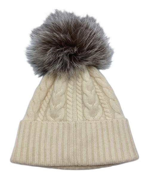 MONCLER（モンクレール）MONCLER (モンクレール) BERRETTO TRICOT アイボリー×グレー サイズ:-の古着・服飾アイテム