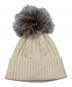 MONCLER (モンクレール) BERRETTO TRICOT アイボリー×グレー サイズ:-：15000円
