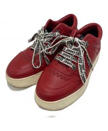 JIMMY CHOO（ジミーチュウ）の古着「レザーローカットスニーカー」｜レッド