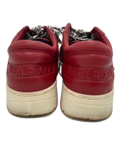 JIMMY CHOO（ジミーチュウ）JIMMY CHOO (ジミーチュウ) レザーローカットスニーカー レッド サイズ:SIZE 36の古着・服飾アイテム