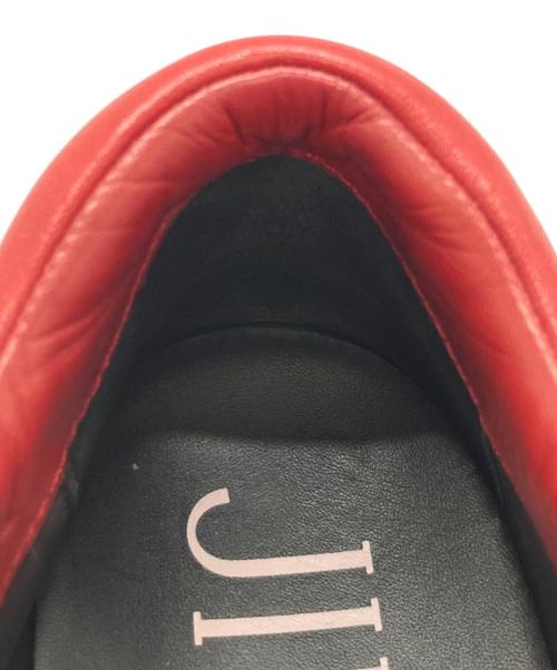 JIMMY CHOO（ジミーチュウ）JIMMY CHOO (ジミーチュウ) レザーローカットスニーカー レッド サイズ:SIZE 36の古着・服飾アイテム