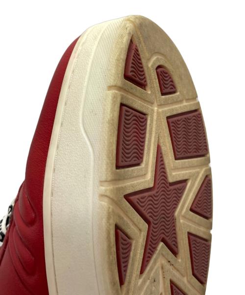 JIMMY CHOO（ジミーチュウ）JIMMY CHOO (ジミーチュウ) レザーローカットスニーカー レッド サイズ:SIZE 36の古着・服飾アイテム