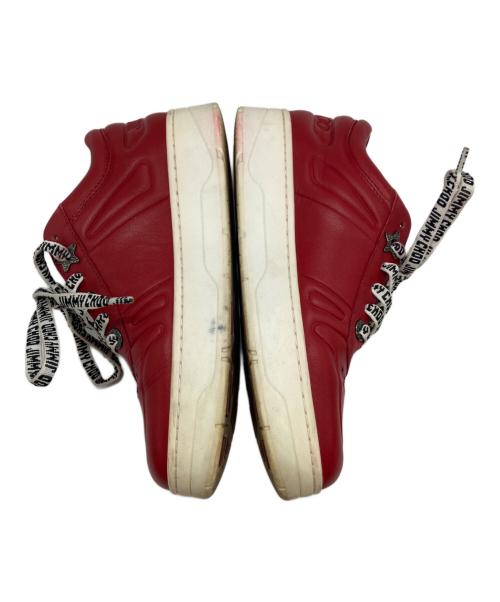 JIMMY CHOO（ジミーチュウ）JIMMY CHOO (ジミーチュウ) レザーローカットスニーカー レッド サイズ:SIZE 36の古着・服飾アイテム