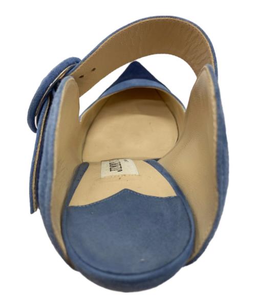 JIMMY CHOO（ジミーチュウ）JIMMY CHOO (ジミーチュウ) HENDRIX ミュールパンプス ブルー サイズ:SIZE 34 1/2の古着・服飾アイテム