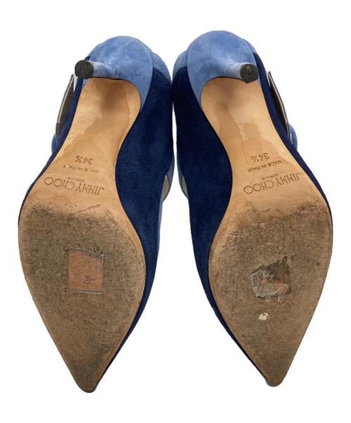 JIMMY CHOO（ジミーチュウ）JIMMY CHOO (ジミーチュウ) HENDRIX ミュールパンプス ブルー サイズ:SIZE 34 1/2の古着・服飾アイテム