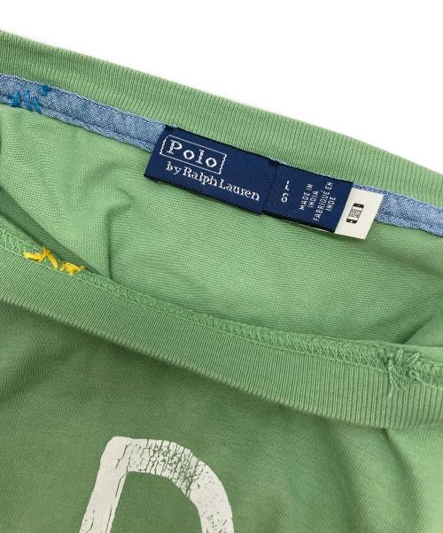 POLO RALPH LAUREN（ポロ・ラルフローレン）POLO RALPH LAUREN (ポロ・ラルフローレン) PRL 67 ロゴジャージークルーネックTシャツ グリーン サイズ:Lの古着・服飾アイテム