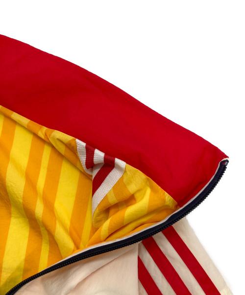 adidas（アディダス）adidas (アディダス) McDonalds (マクドナルド) Eric Emanuel (エリック エマニュエル) リバーシブルナイロンジャケット ホワイト×レッド サイズ:Ⅿの古着・服飾アイテム