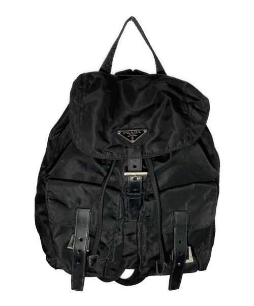 PRADA（プラダ）PRADA (プラダ) トライアングルロゴ ナイロンバックパック ブラック サイズ:-の古着・服飾アイテム
