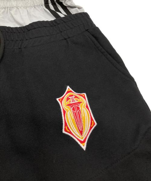 Fourth3ex（フォースセックス）Fourth3ex (フォースセックス) フェイクレイヤード ワイド スウェットパンツ ブラック サイズ:34の古着・服飾アイテム