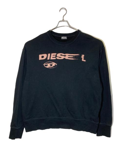 DIESEL（ディーゼル）DIESEL (ディーゼル) ウォータープリント スウェット ブラック サイズ:XLの古着・服飾アイテム
