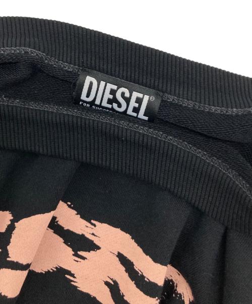 DIESEL（ディーゼル）DIESEL (ディーゼル) ウォータープリント スウェット ブラック サイズ:XLの古着・服飾アイテム