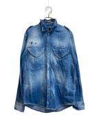 DSQUARED2ディースクエアード）の古着「DENIM 6.5oz MILITALY SHIRT」｜インディゴ