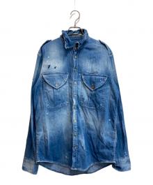 DSQUARED2（ディースクエアード）の古着「DENIM 6.5oz MILITALY SHIRT」｜インディゴ