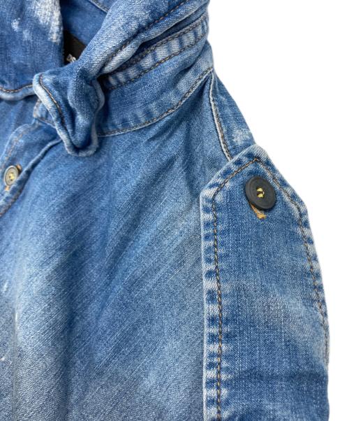 DSQUARED2（ディースクエアード）DSQUARED2 (ディースクエアード) DENIM 6.5oz MILITALY SHIRT インディゴ サイズ:44の古着・服飾アイテム