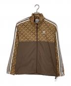 adidasアディダス）の古着「クラシックモノウインドブレーカー」｜ベージュ×ブラウン