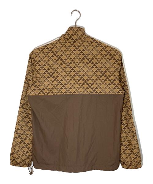 adidas（アディダス）adidas (アディダス) クラシックモノウインドブレーカー ベージュ×ブラウン サイズ:Ⅿの古着・服飾アイテム