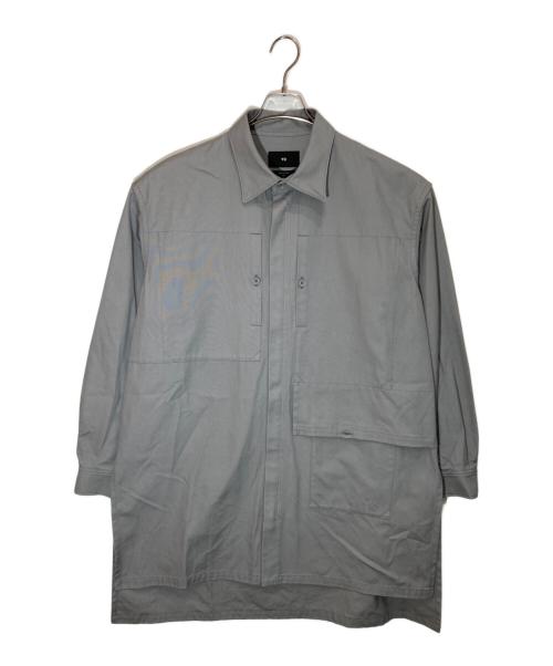 Y-3（ワイスリー）Y-3 (ワイスリー) WRKWR OVERSHIRT グレー サイズ:Ⅿの古着・服飾アイテム