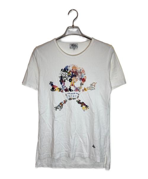 Vivienne Westwood man（ヴィヴィアン ウェストウッド マン）Vivienne Westwood man (ヴィヴィアン ウェストウッド マン) オーヴプリントTシャツ ホワイト サイズ:44の古着・服飾アイテム