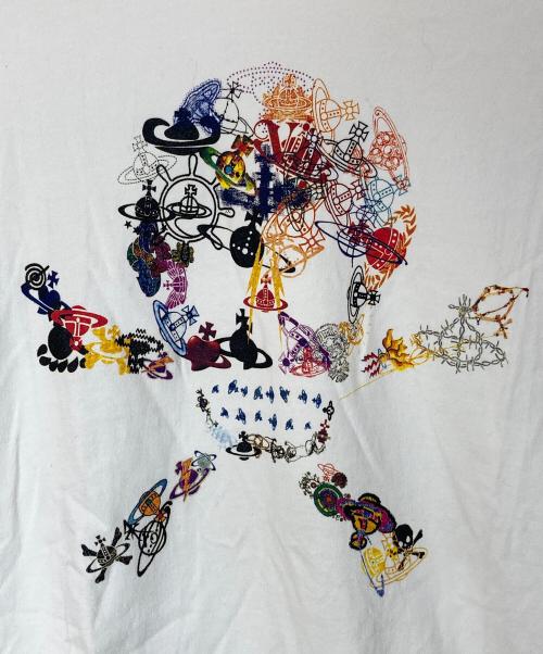 Vivienne Westwood man（ヴィヴィアン ウェストウッド マン）Vivienne Westwood man (ヴィヴィアン ウェストウッド マン) オーヴプリントTシャツ ホワイト サイズ:44の古着・服飾アイテム