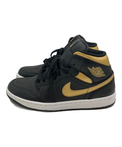 NIKE（ナイキ）NIKE (ナイキ) Air Jordan 1 Mid ブラック×ゴールド サイズ:26の古着・服飾アイテム