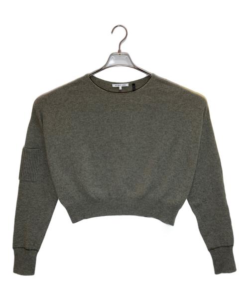 HELMUT LANG（ヘルムートラング）HELMUT LANG (ヘルムートラング) カシミヤショートニット グレー サイズ:Sの古着・服飾アイテム
