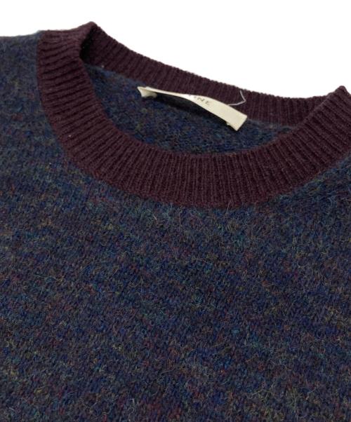 CELINE（セリーヌ）CELINE (セリーヌ) 切替クルーネックニット ネイビー サイズ:Sの古着・服飾アイテム