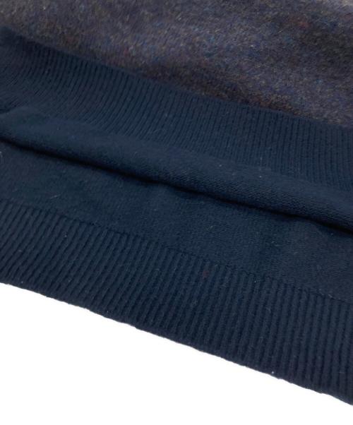 CELINE（セリーヌ）CELINE (セリーヌ) 切替クルーネックニット ネイビー サイズ:Sの古着・服飾アイテム