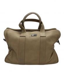 ARMANI COLLEZIONI（アルマーニ コレツィオーニ）の古着「レザー2WAYバッグ」｜ベージュ