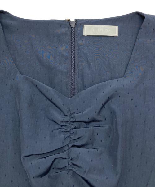 CELFORD（セルフォード）CELFORD (セルフォード) 割繊ドットワンピース ネイビー サイズ:36の古着・服飾アイテム