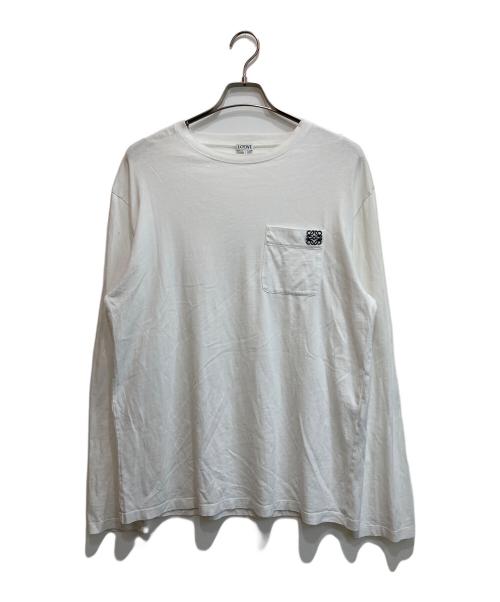 LOEWE（ロエベ）LOEWE (ロエベ) ANAGRAM LONG SLEEVE T SHIRT ホワイト サイズ:Lの古着・服飾アイテム
