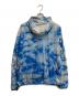 DIESEL (ディーゼル) タイダイ染めナイロンシワ加工マウンテンパーカー ブルー×ホワイト サイズ:SIZE L：5000円