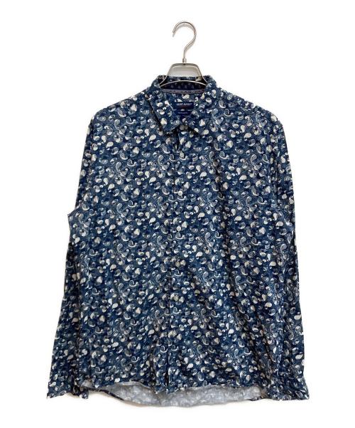 SAINT JAMES（セントジェームス）SAINT JAMES (セントジェームス) 総柄シャツ ネイビー サイズ:XLの古着・服飾アイテム