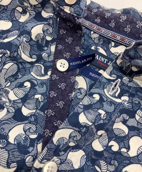 SAINT JAMES（セントジェームス）SAINT JAMES (セントジェームス) 総柄シャツ ネイビー サイズ:XLの古着・服飾アイテム