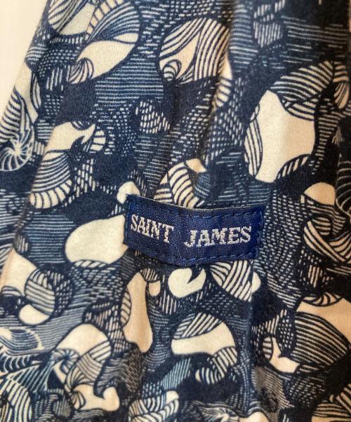 SAINT JAMES（セントジェームス）SAINT JAMES (セントジェームス) 総柄シャツ ネイビー サイズ:XLの古着・服飾アイテム