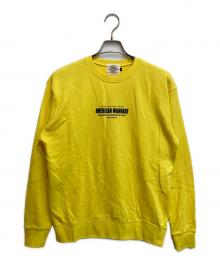 AMERICAN WANNABE（アメリカンワナビー）の古着「SHOP LOGO CREW SWEAT」｜イエロー
