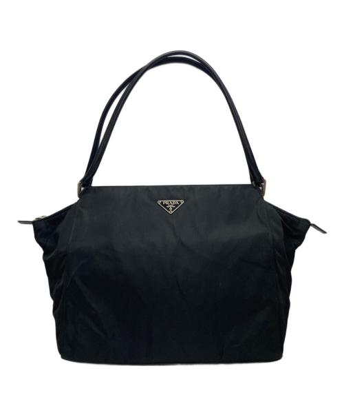 PRADA（プラダ）PRADA (プラダ) トライアングルロゴナイロンハンドバッグ ブラック サイズ:-の古着・服飾アイテム