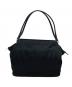 PRADA (プラダ) トライアングルロゴナイロンハンドバッグ ブラック サイズ:-：25000円