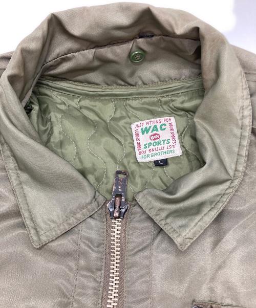 WAC BOY SPORTS for BROTHERS（ワック・ボーイ・スポーツ・フォー・ブラザーズ）WAC BOY SPORTS for BROTHERS (ワック・ボーイ・スポーツ・フォー・ブラザーズ) ライナー付きMA-1型ジャケット グリーン サイズ:SIZE Lの古着・服飾アイテム