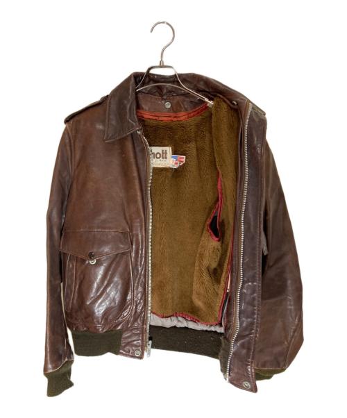 Schott（ショット）Schott (ショット) A-2フライトレザージャケット ブラウン サイズ:SIZE 40の古着・服飾アイテム