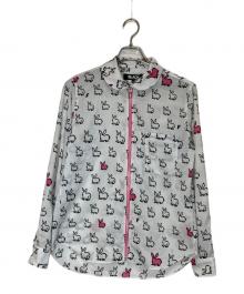 BLACK COMME des GARCONS（ブラックコムデギャルソン）の古着「ラビットジップシャツ」｜ブラック×ホワイト