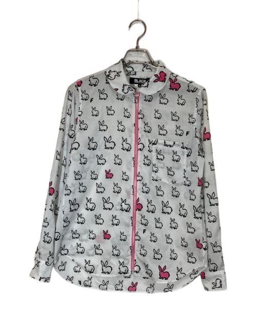 BLACK COMME des GARCONS（ブラックコムデギャルソン）BLACK COMME des GARCONS (ブラックコムデギャルソン) ラビットジップシャツ ブラック×ホワイト サイズ:Sの古着・服飾アイテム