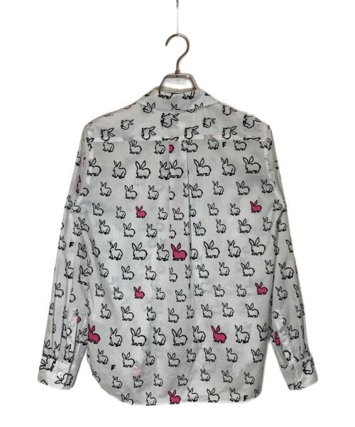 BLACK COMME des GARCONS（ブラックコムデギャルソン）BLACK COMME des GARCONS (ブラックコムデギャルソン) ラビットジップシャツ ブラック×ホワイト サイズ:Sの古着・服飾アイテム