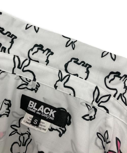 BLACK COMME des GARCONS（ブラックコムデギャルソン）BLACK COMME des GARCONS (ブラックコムデギャルソン) ラビットジップシャツ ブラック×ホワイト サイズ:Sの古着・服飾アイテム